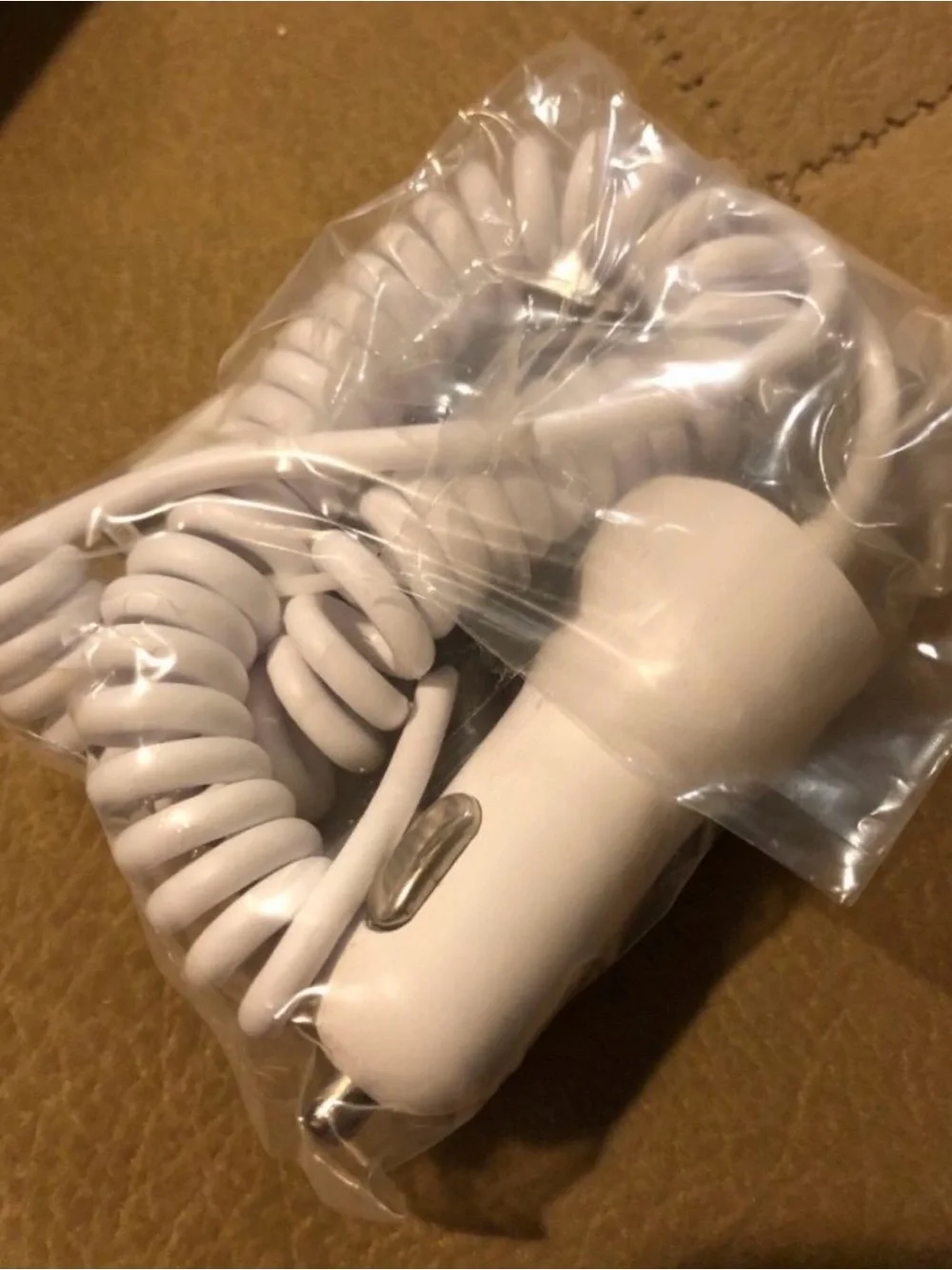 AT&T White Car Charger with Lightning Cable